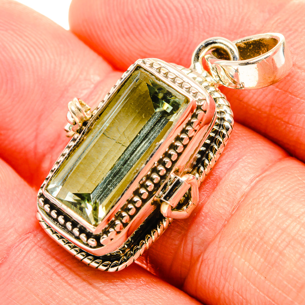 Green Amethyst Pendants handcrafted by Anasilvercos - PD32542