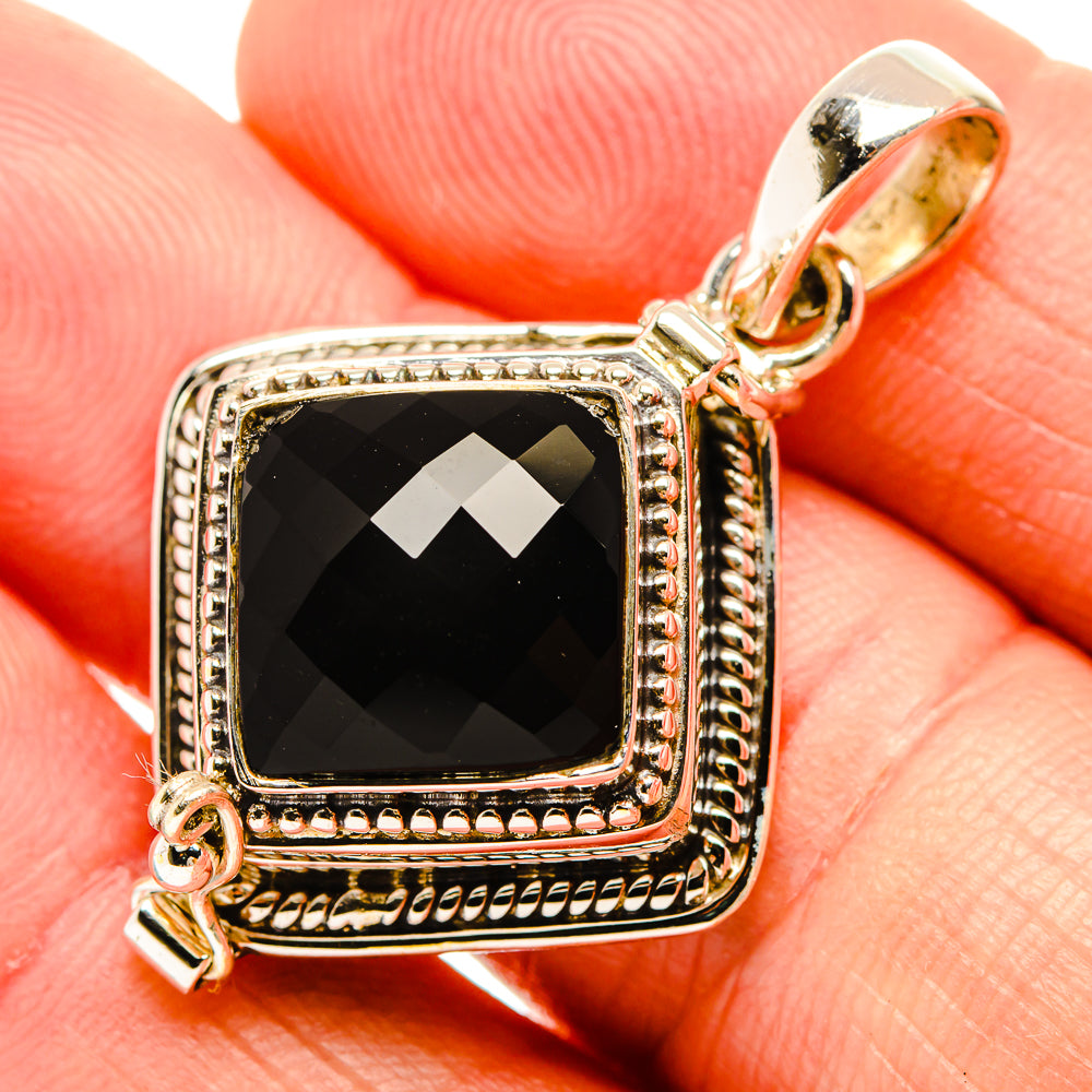 Black Onyx Pendants handcrafted by Anasilvercos - PD32545