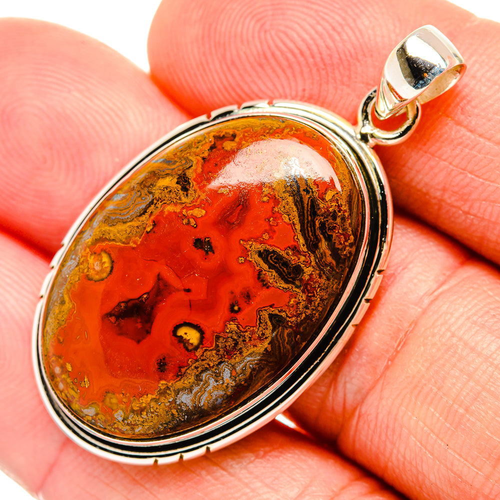 Moroccan Agate Pendants handcrafted by Anasilvercos - PD32555