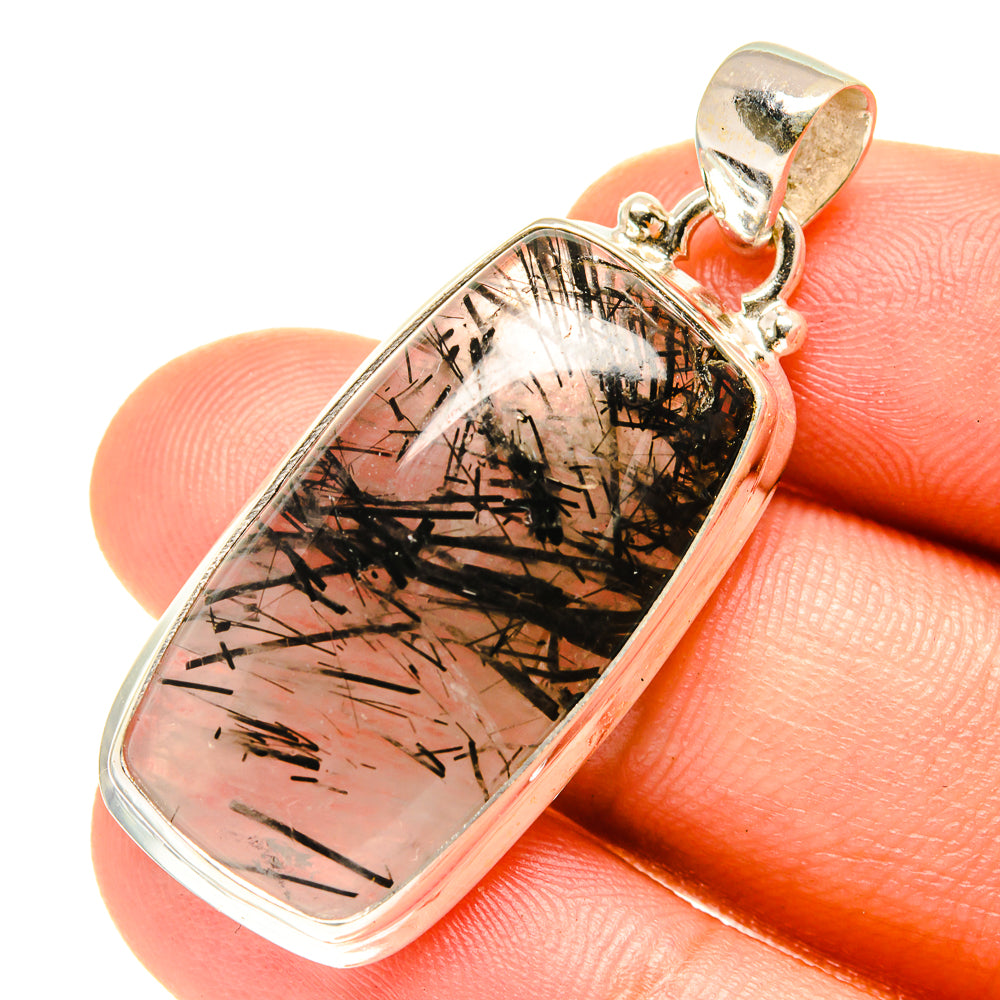 Tourmalinated Quartz Pendants handcrafted by Anasilvercos - PD3256