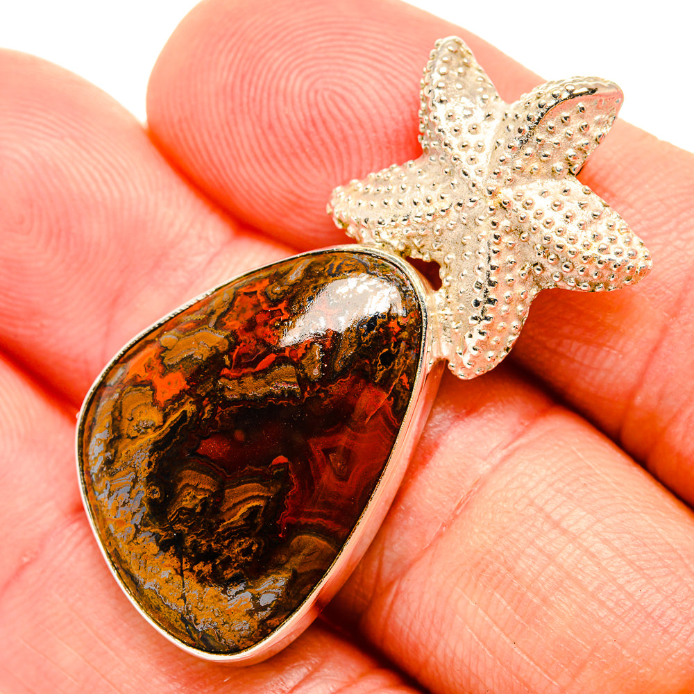 Moroccan Agate Pendants handcrafted by Anasilvercos - PD32565