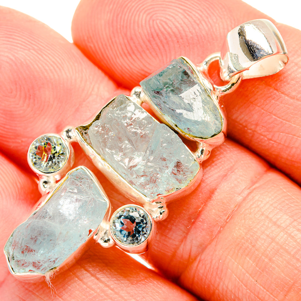 Aquamarine Pendants handcrafted by Anasilvercos - PD32580
