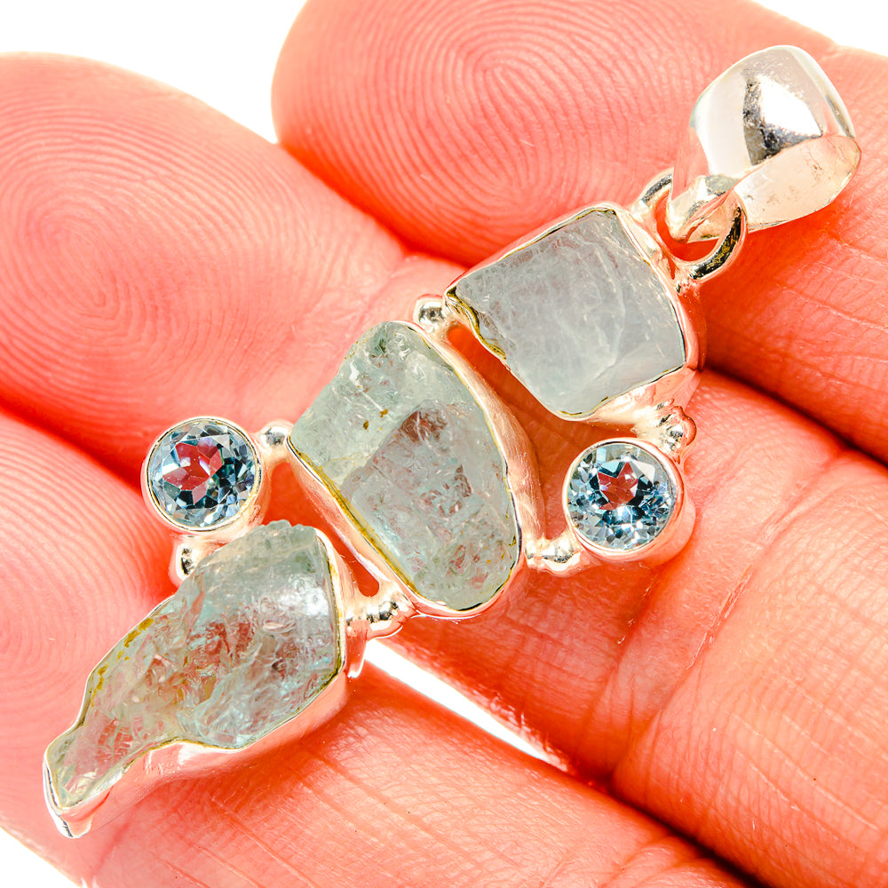 Aquamarine Pendants handcrafted by Anasilvercos - PD32581