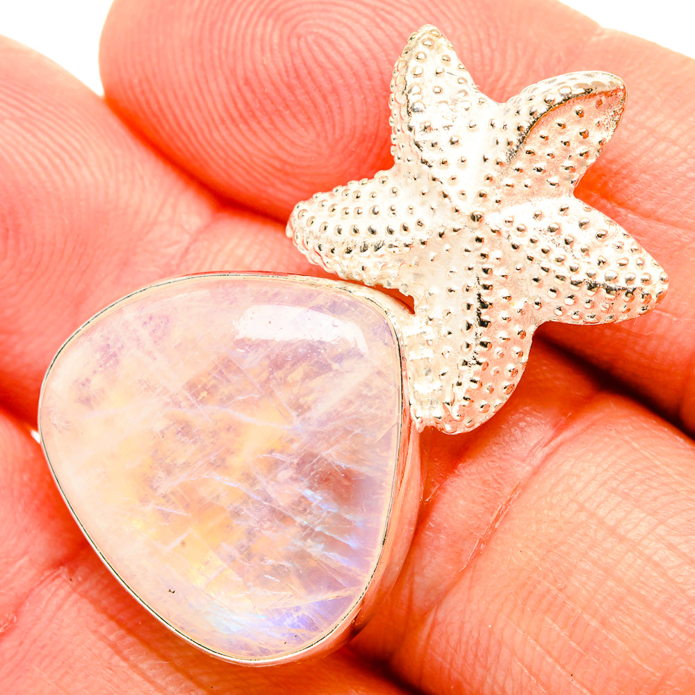 Rainbow Moonstone Pendants handcrafted by Anasilvercos - PD32588