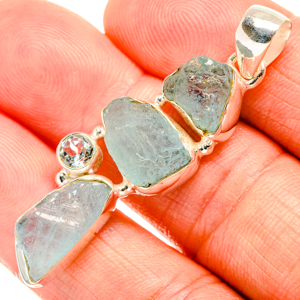 Aquamarine Pendants handcrafted by Anasilvercos - PD32593
