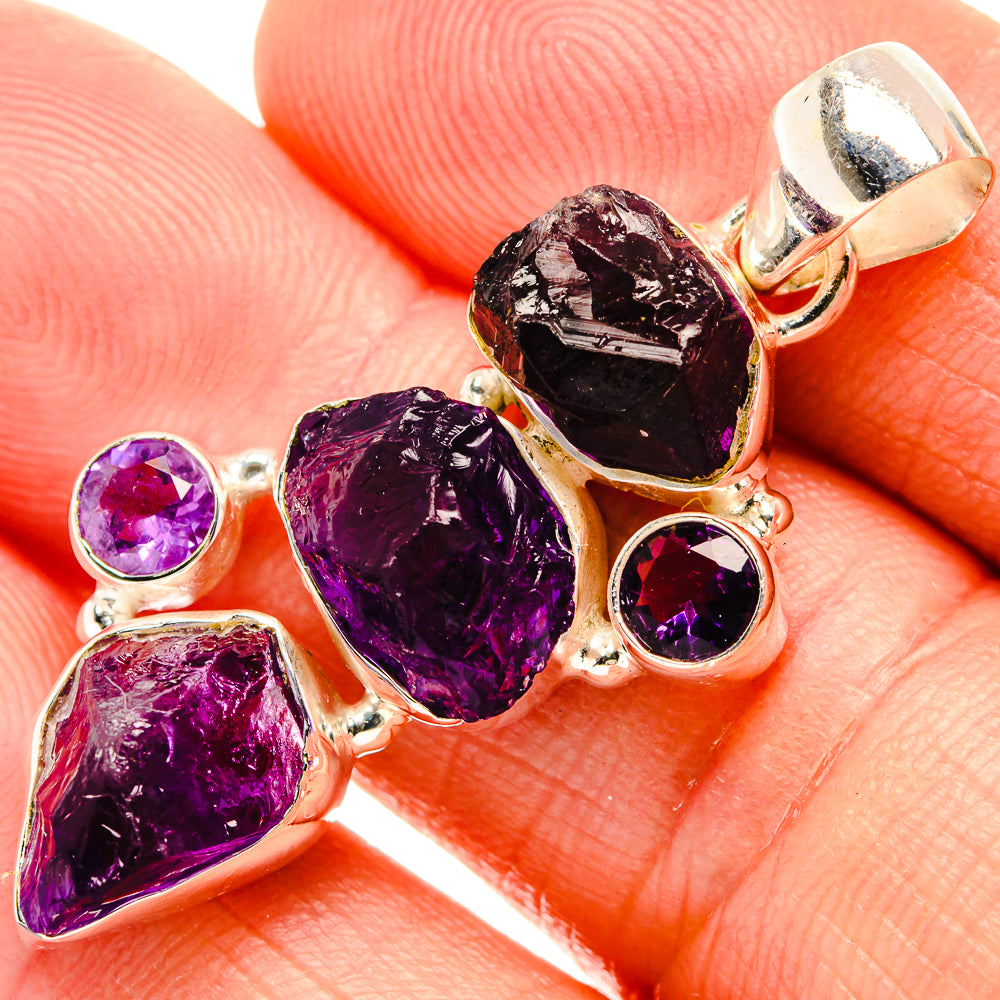 Amethyst Pendants handcrafted by Anasilvercos - PD32594