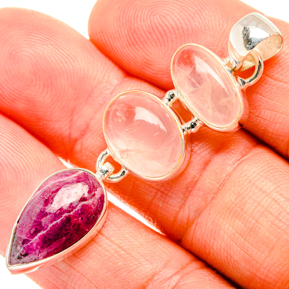Ruby Fuchsite Pendants handcrafted by Anasilvercos - PD32597