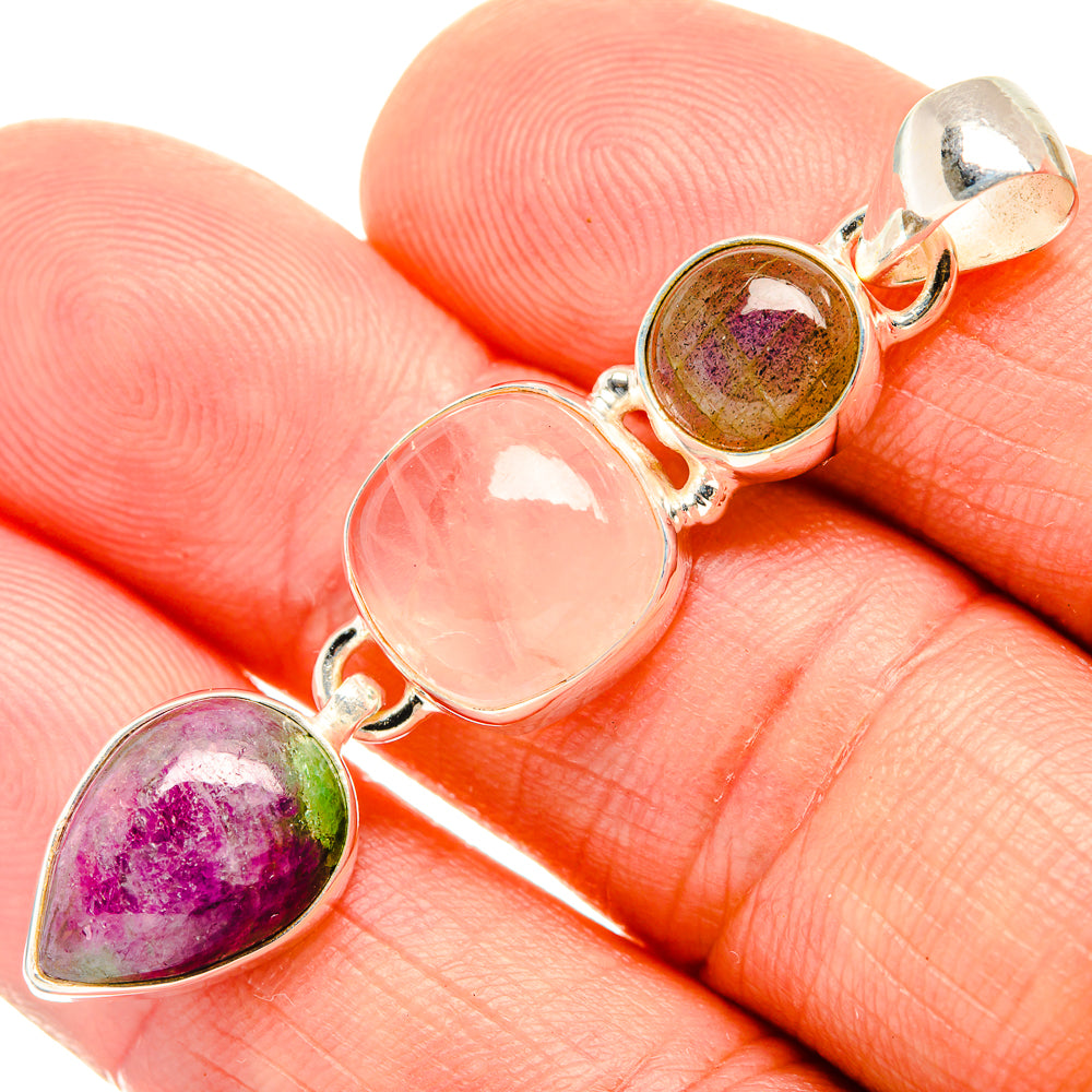 Rose Quartz Pendants handcrafted by Anasilvercos - PD32599