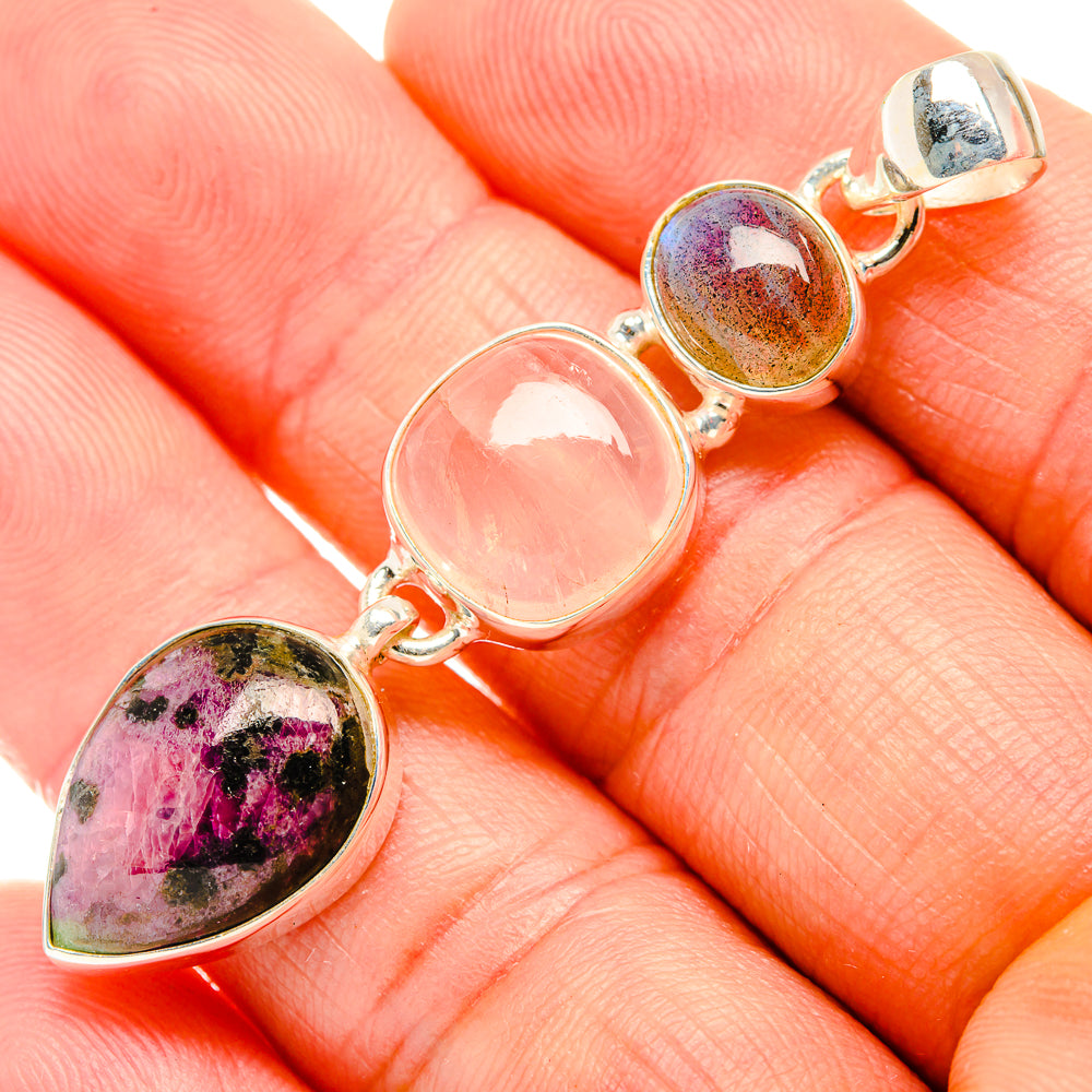 Russian Eudialyte Pendants handcrafted by Anasilvercos - PD32600