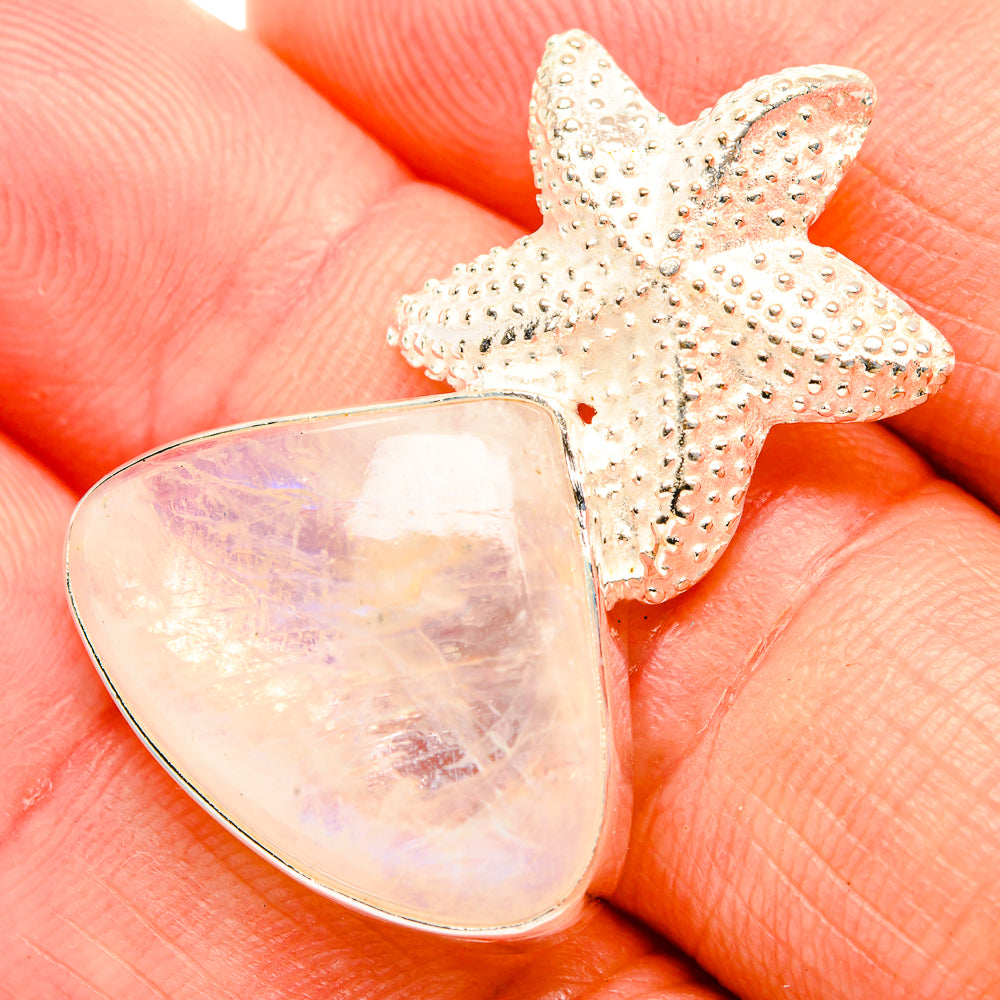Rainbow Moonstone Pendants handcrafted by Anasilvercos - PD32606