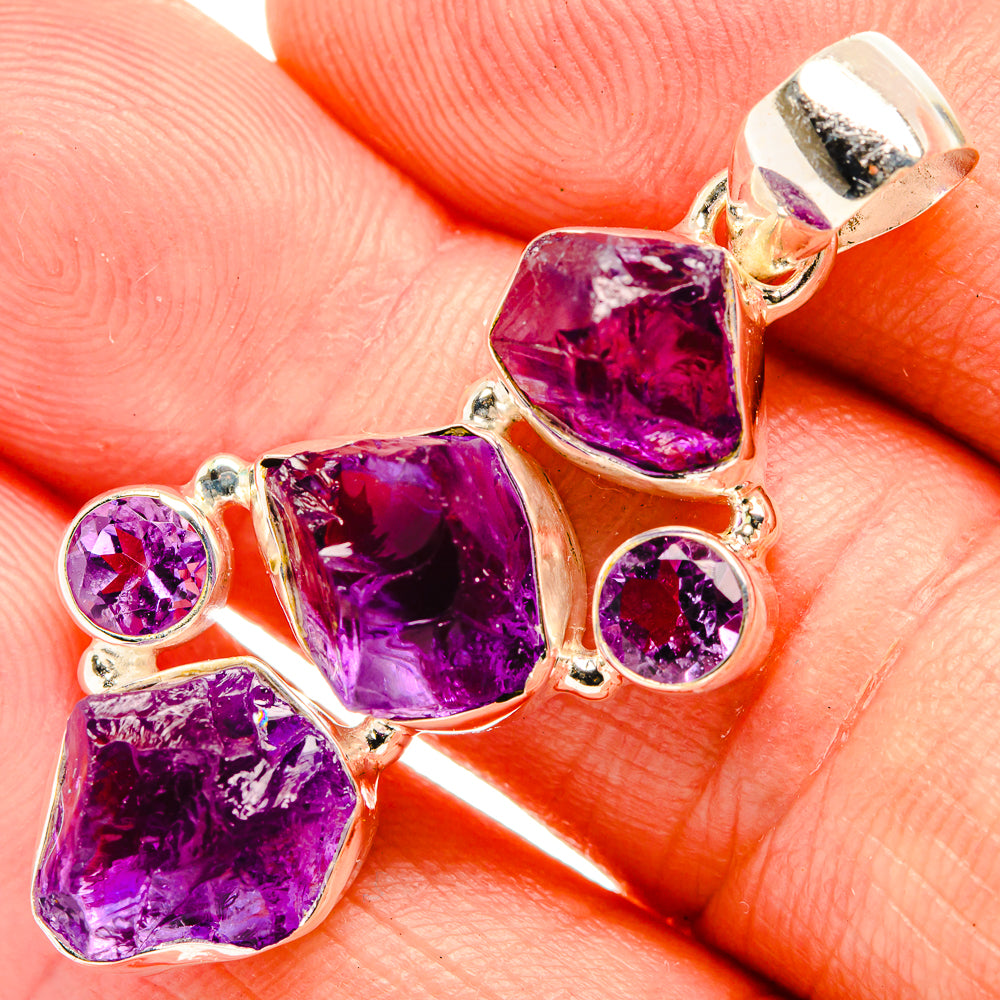 Amethyst Pendants handcrafted by Anasilvercos - PD32623