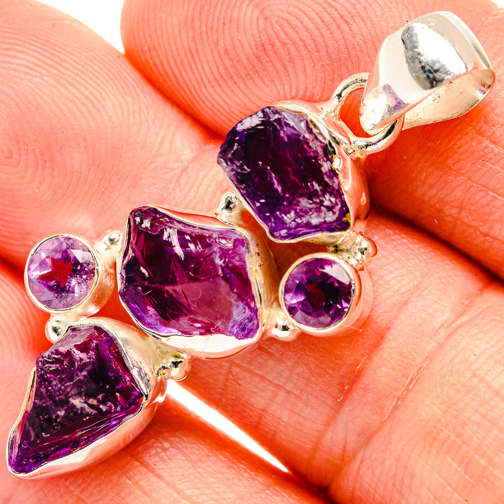 Amethyst Pendants handcrafted by Anasilvercos - PD32628