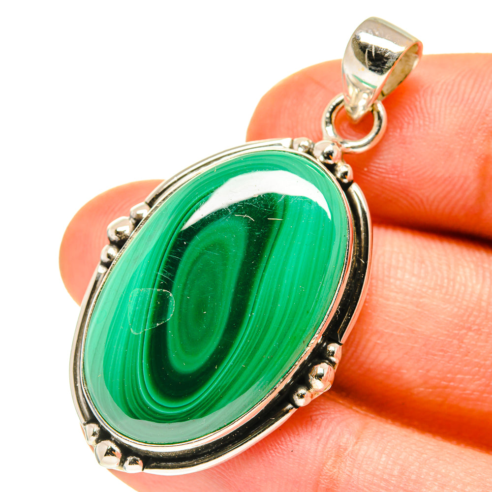 Malachite Pendants handcrafted by Anasilvercos - PD3263
