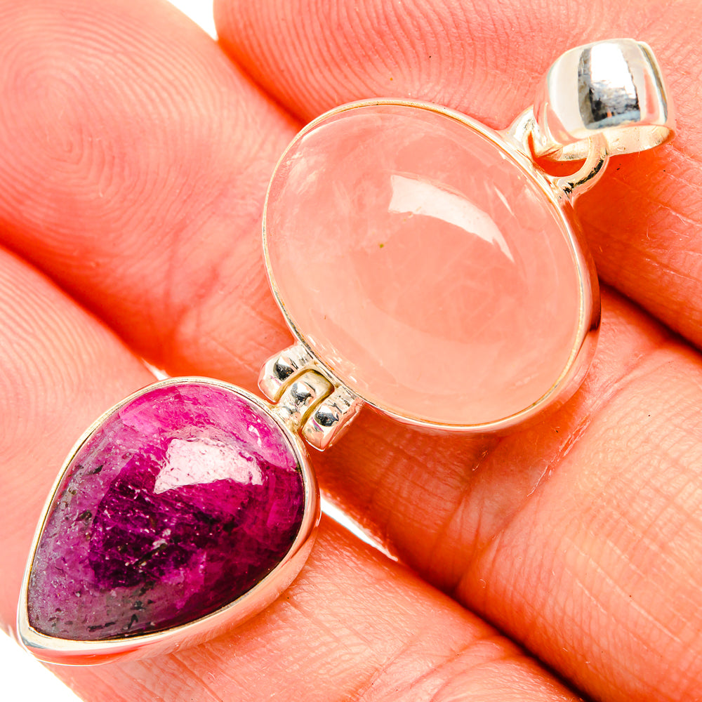 Rose Quartz Pendants handcrafted by Anasilvercos - PD32632
