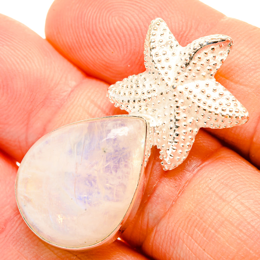 Rainbow Moonstone Pendants handcrafted by Anasilvercos - PD32633