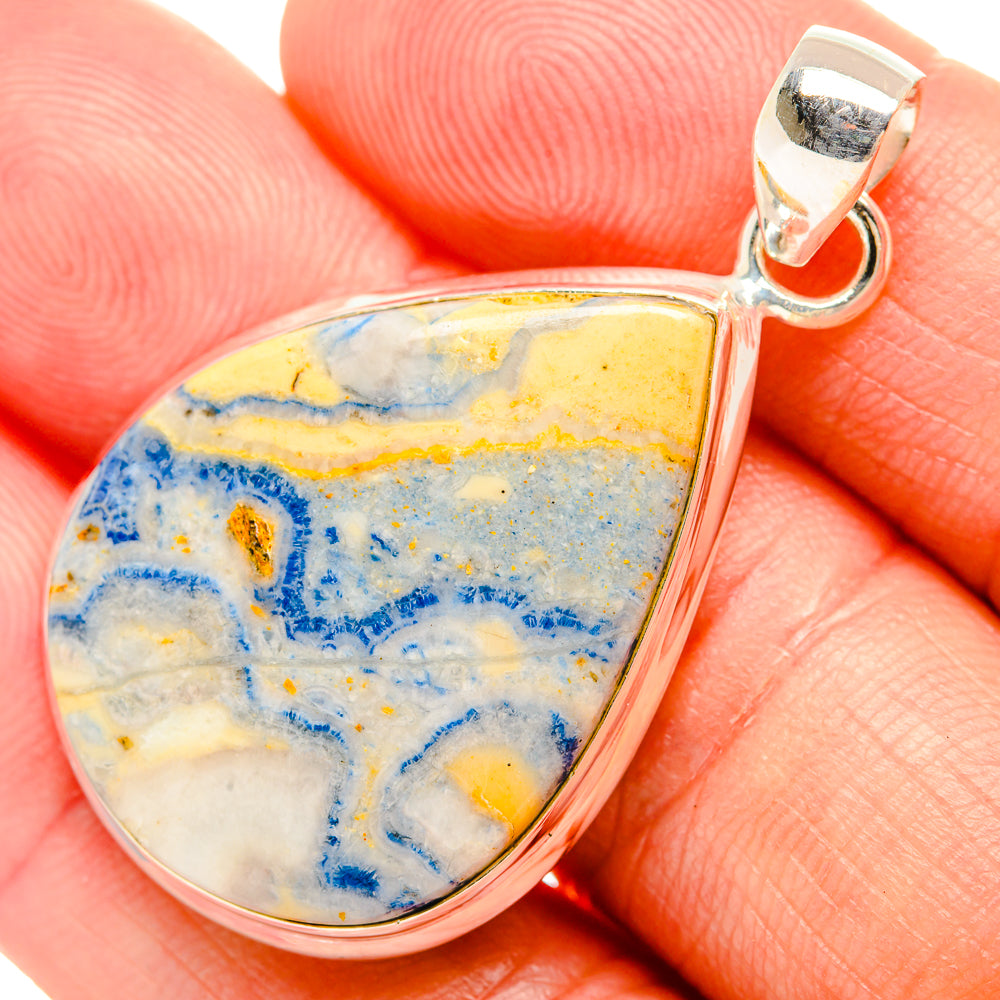 Blue Scheelite Pendants handcrafted by Anasilvercos - PD32642