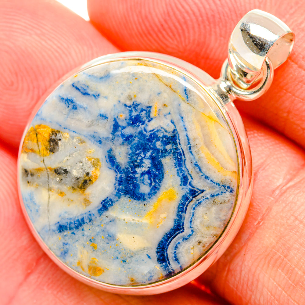 Blue Scheelite Pendants handcrafted by Anasilvercos - PD32644