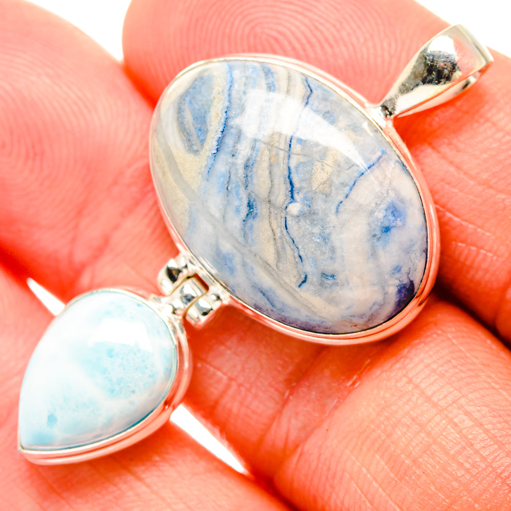 Blue Scheelite Pendants handcrafted by Anasilvercos - PD32648