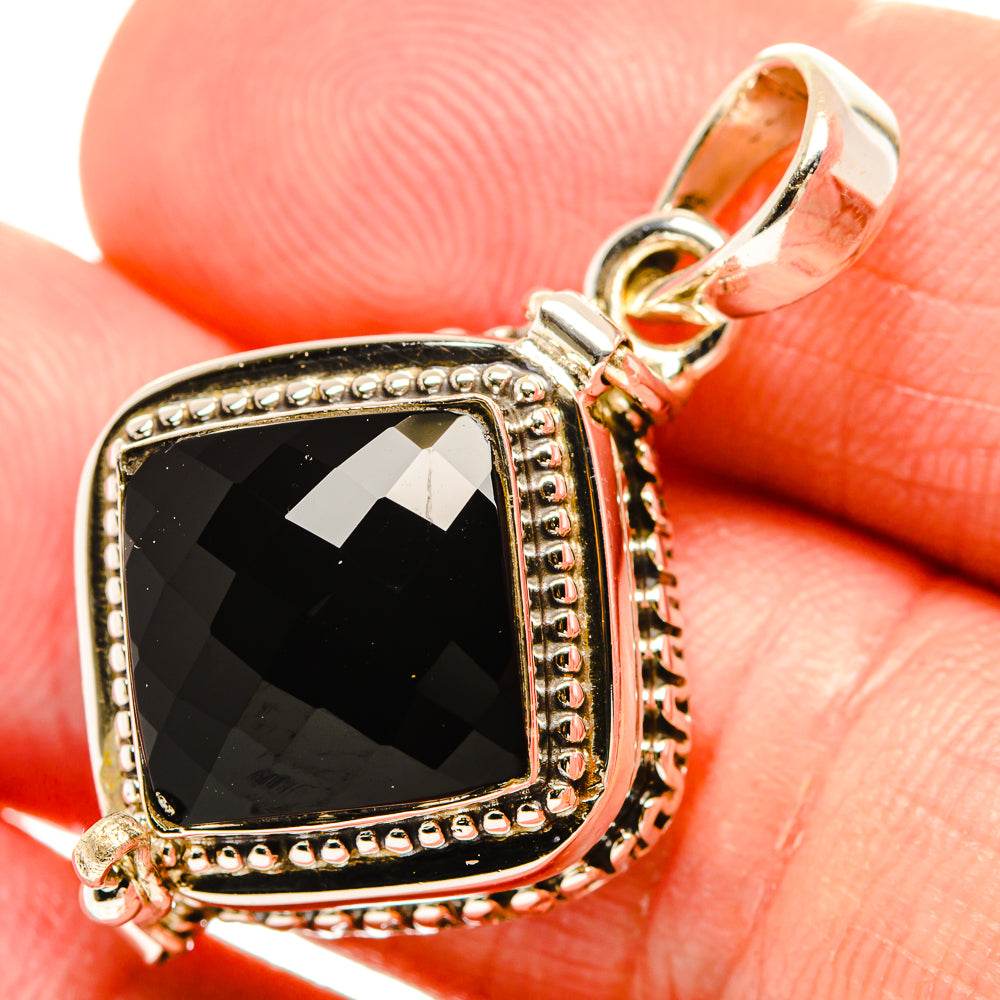 Black Onyx Pendants handcrafted by Anasilvercos - PD32660