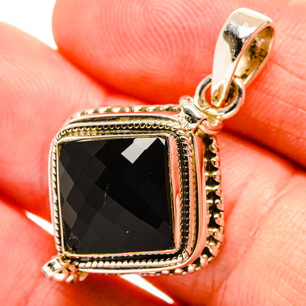 Black Onyx Pendants handcrafted by Anasilvercos - PD32672