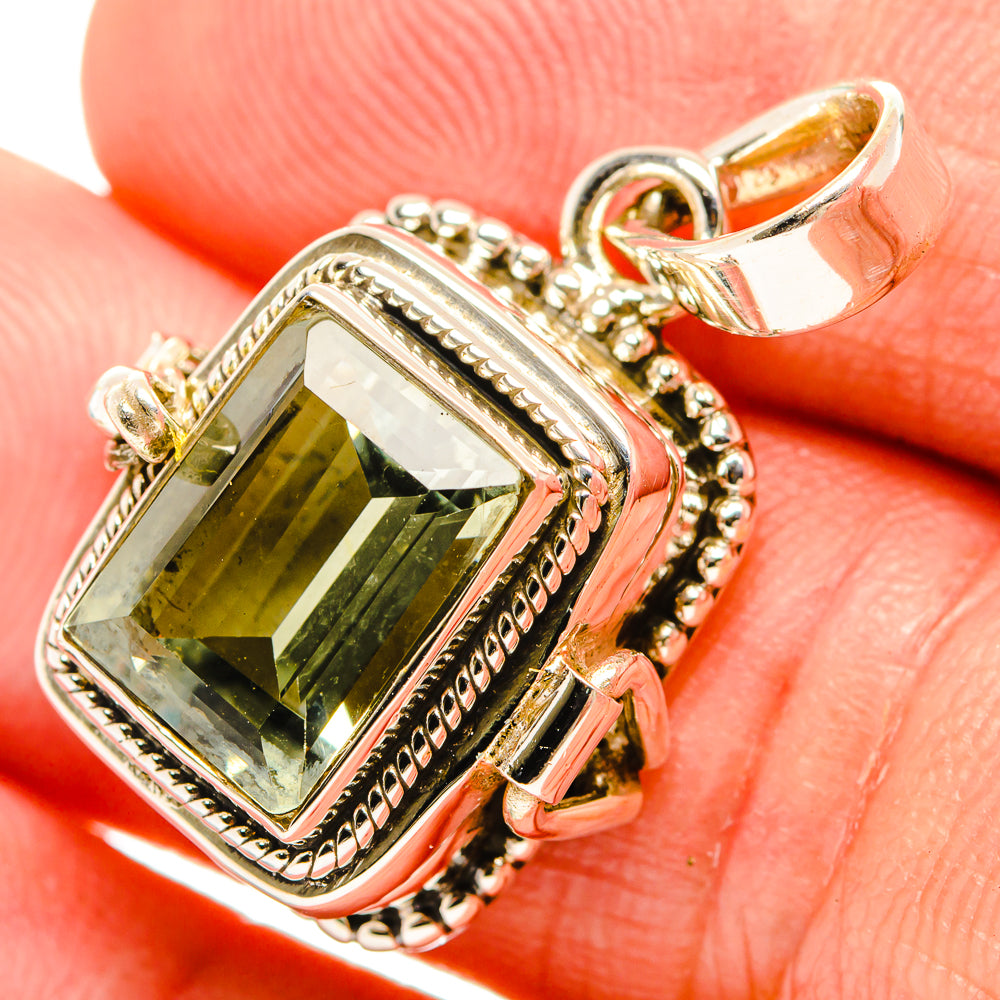 Green Amethyst Pendants handcrafted by Anasilvercos - PD32678