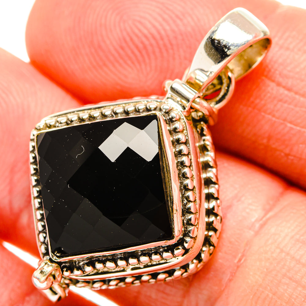 Black Onyx Pendants handcrafted by Anasilvercos - PD32680