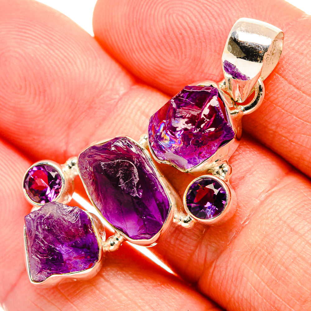 Amethyst Pendants handcrafted by Anasilvercos - PD32684