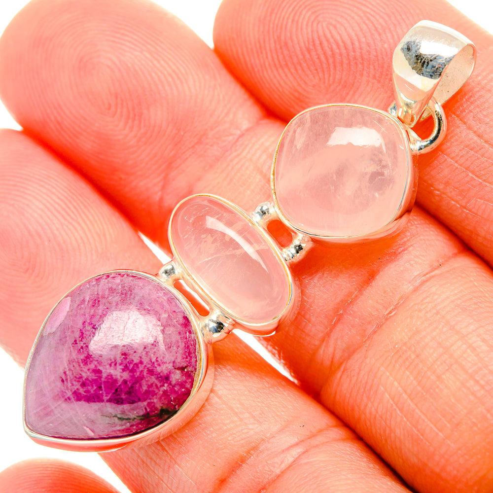 Ruby Fuchsite Pendants handcrafted by Anasilvercos - PD32695