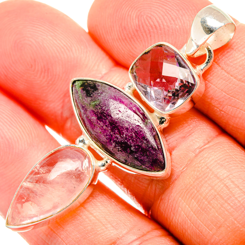 Ruby Fuchsite Pendants handcrafted by Anasilvercos - PD32696