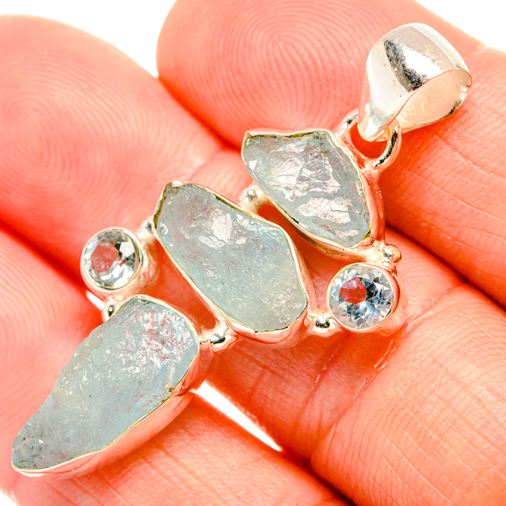 Aquamarine Pendants handcrafted by Anasilvercos - PD32726