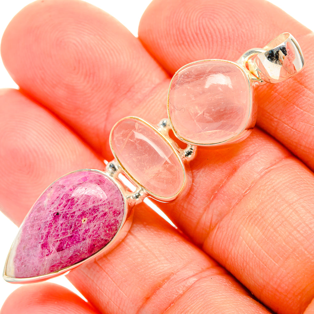 Ruby Fuchsite Pendants handcrafted by Anasilvercos - PD32731