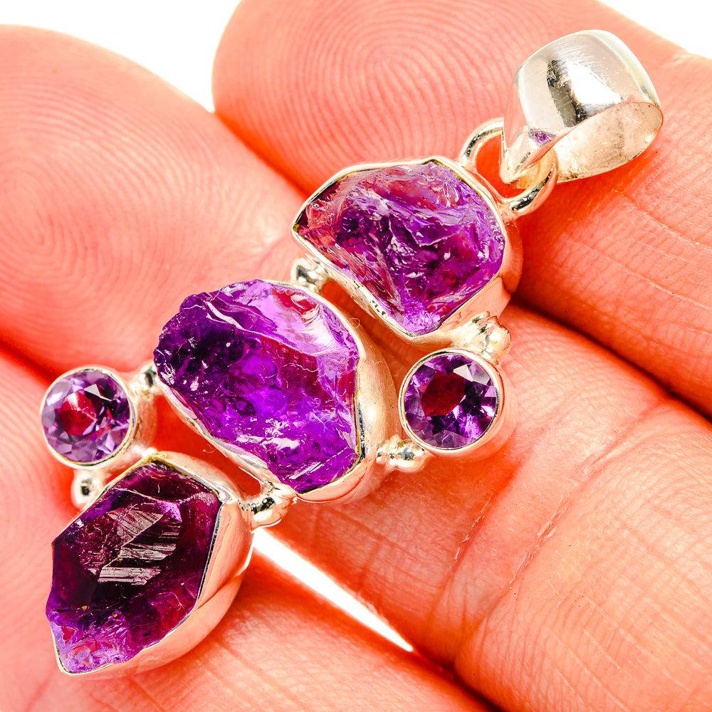 Amethyst Pendants handcrafted by Anasilvercos - PD32734