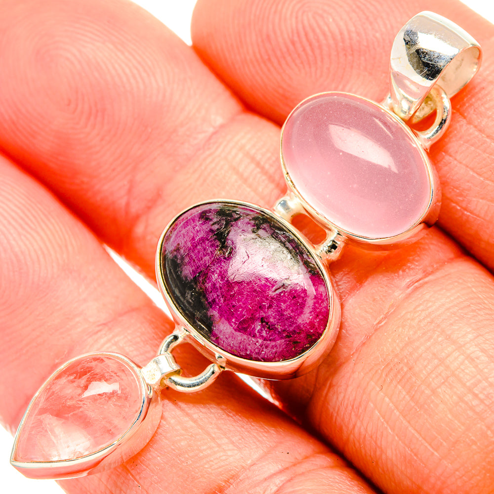Russian Eudialyte Pendants handcrafted by Anasilvercos - PD32738