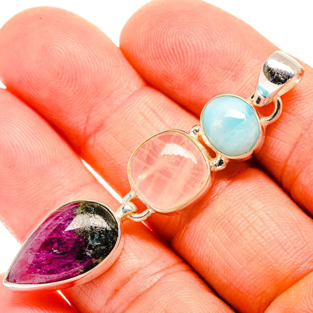 Russian Eudialyte Pendants handcrafted by Anasilvercos - PD32739