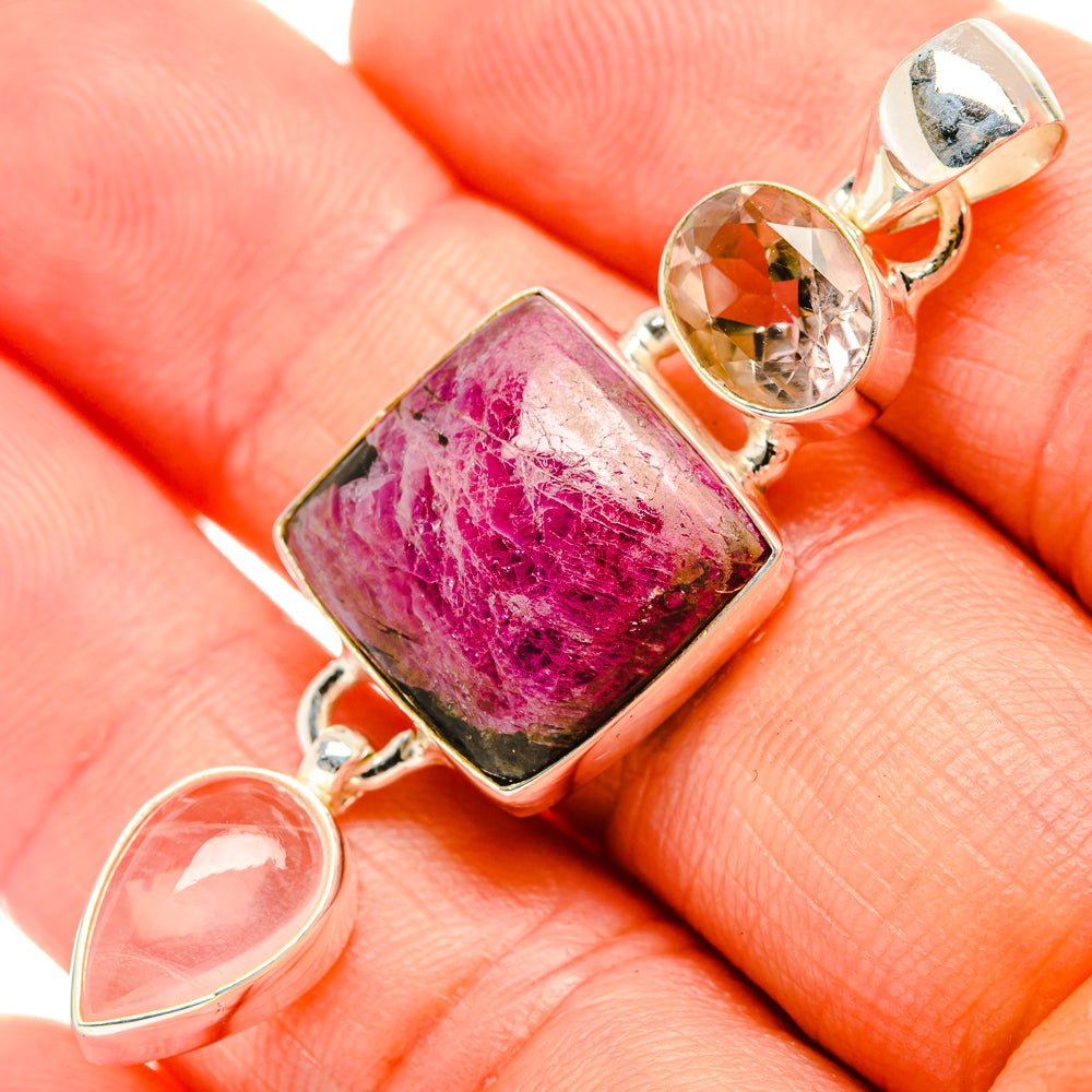 Russian Eudialyte Pendants handcrafted by Anasilvercos - PD32741