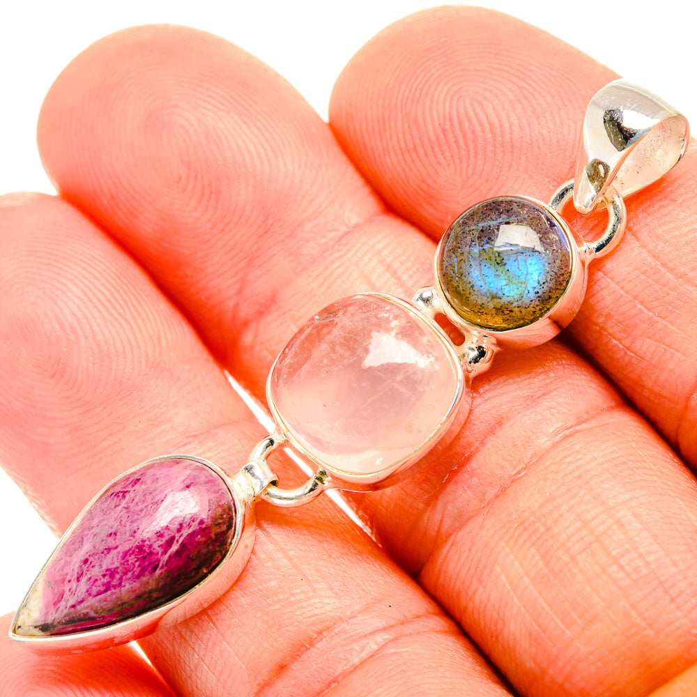 Ruby Fuchsite Pendants handcrafted by Anasilvercos - PD32754