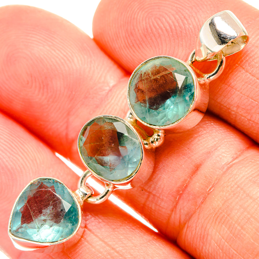 Green Fluorite Pendants handcrafted by Anasilvercos - PD32755