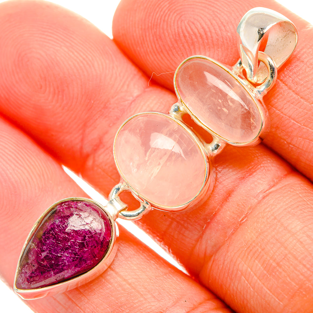 Ruby Fuchsite Pendants handcrafted by Anasilvercos - PD32759