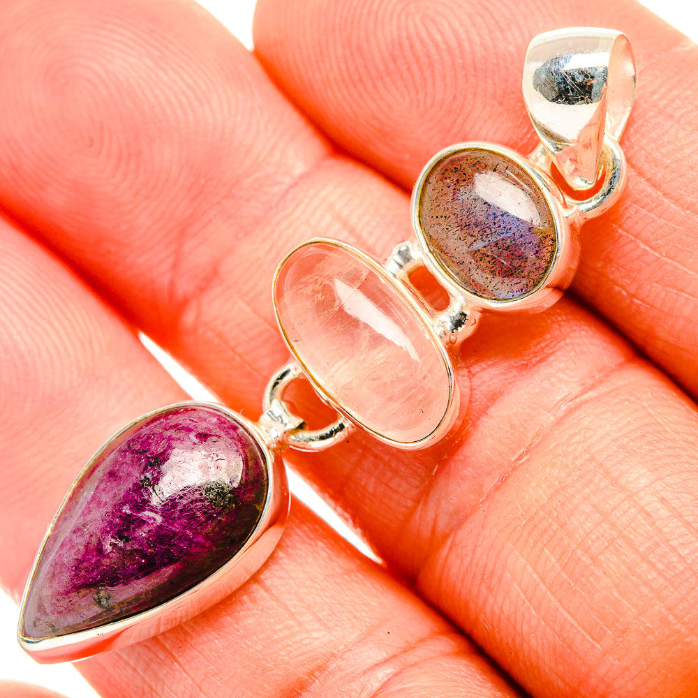 Russian Eudialyte Pendants handcrafted by Anasilvercos - PD32770
