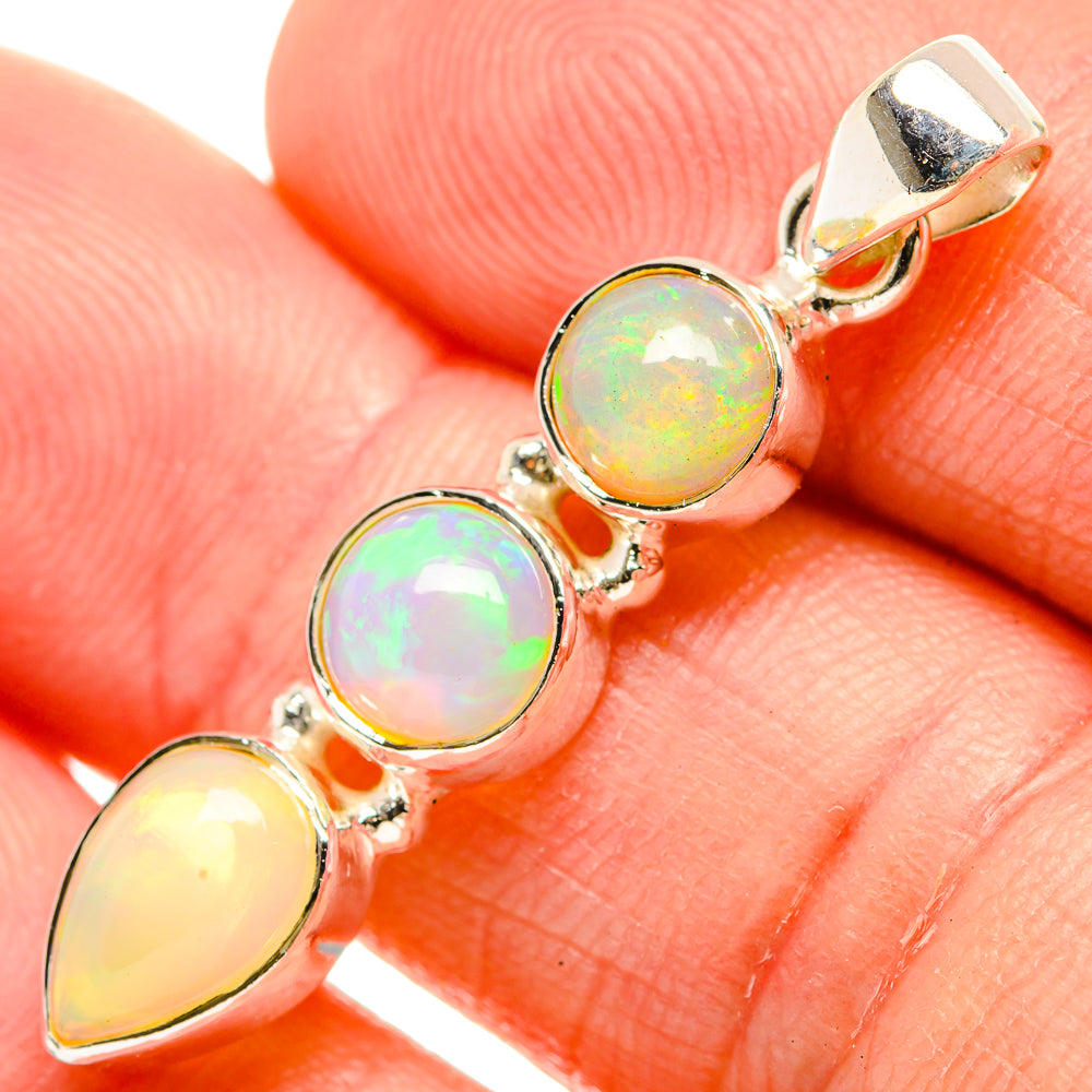 Ethiopian Opal Pendants handcrafted by Anasilvercos - PD32781