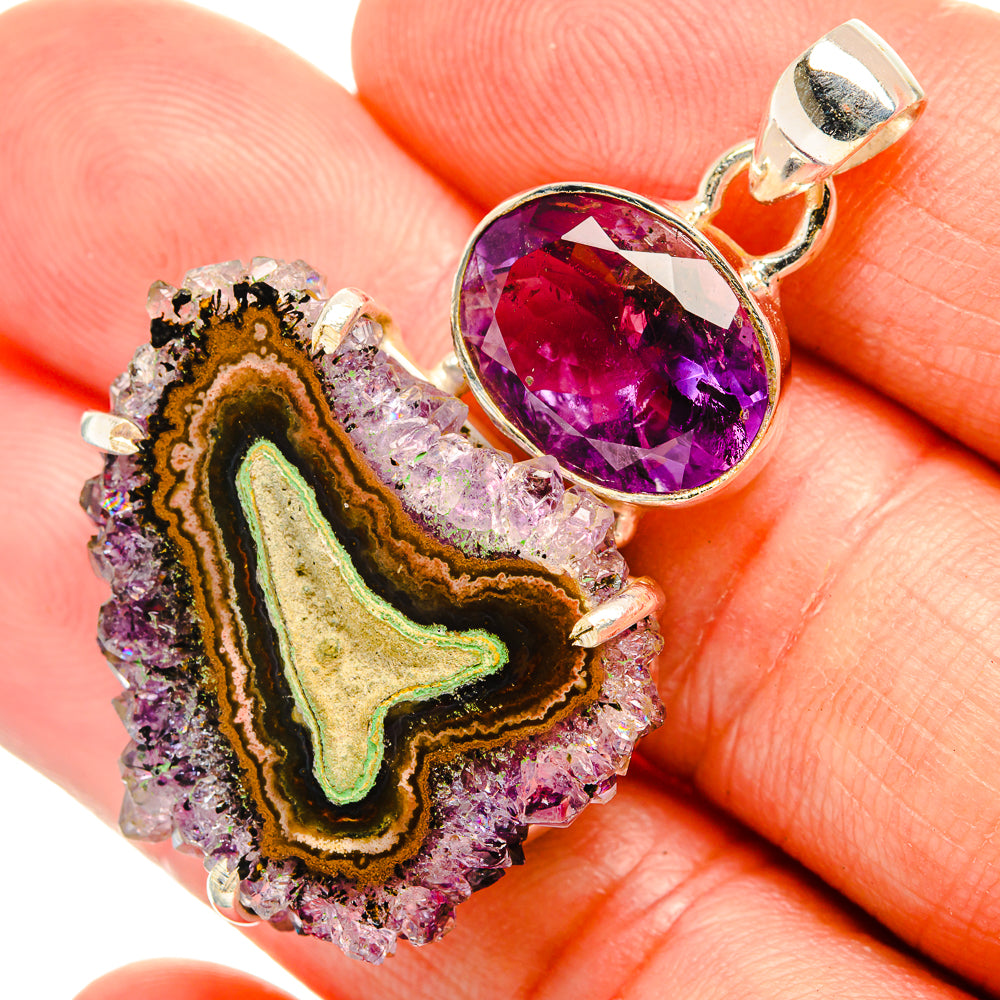 Amethyst Stalactite Pendants handcrafted by Anasilvercos - PD32806