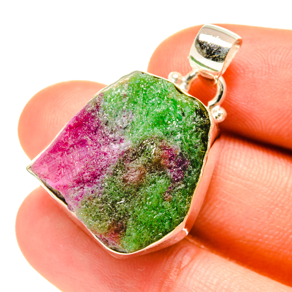Ruby Zoisite Pendants handcrafted by Anasilvercos - PD3281