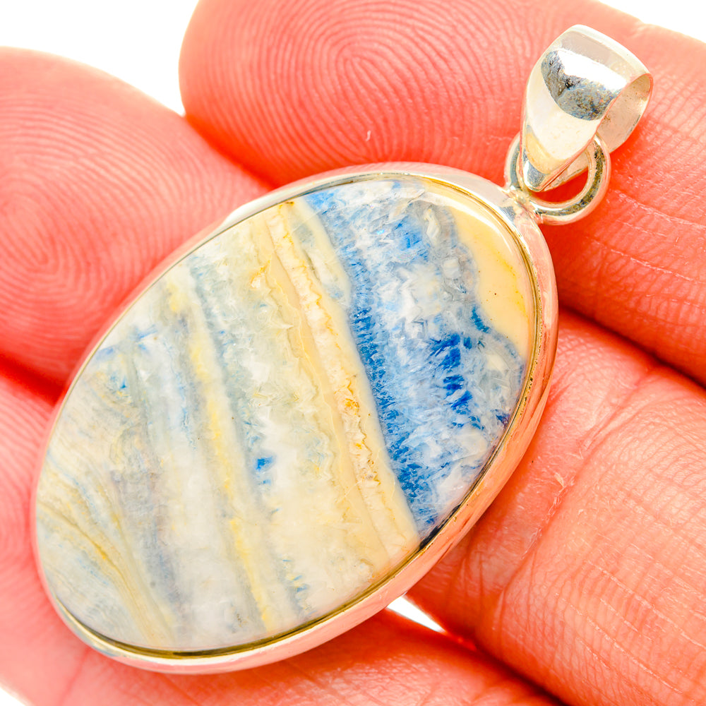 Blue Scheelite Pendants handcrafted by Anasilvercos - PD32824