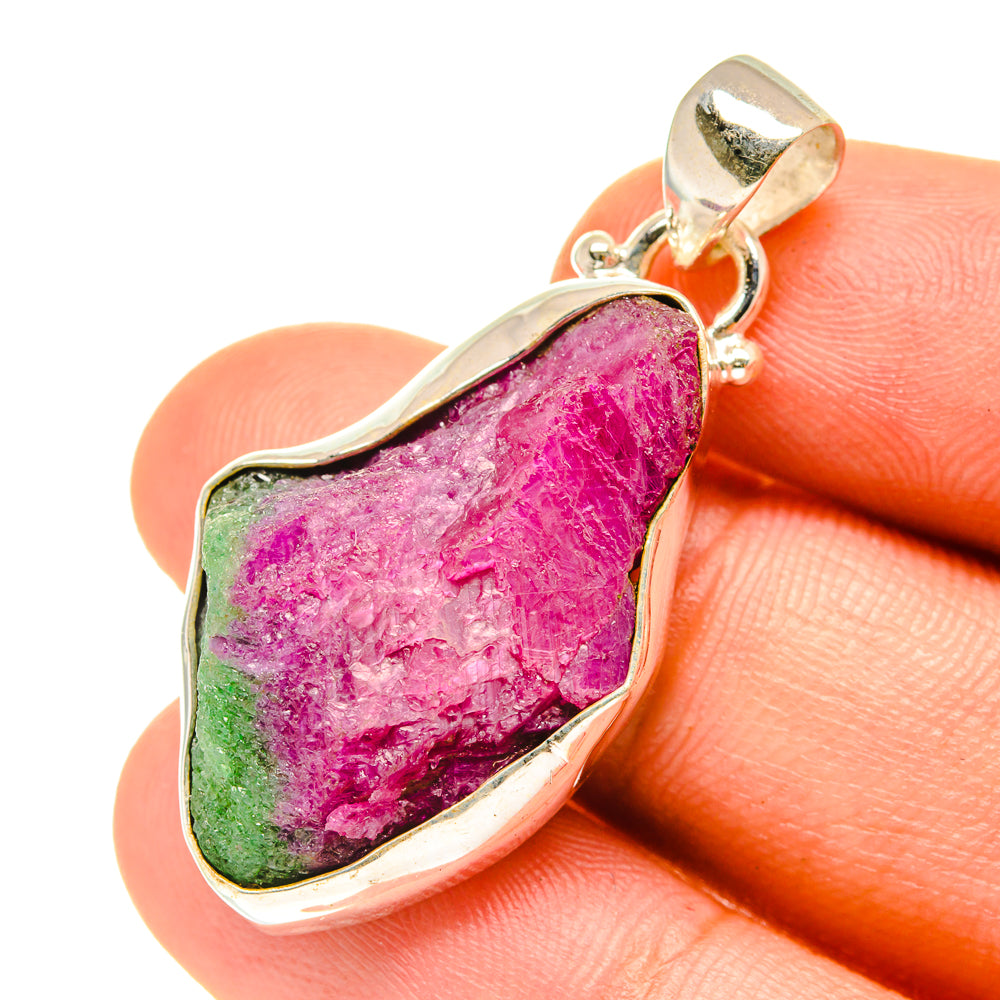 Ruby Zoisite Pendants handcrafted by Anasilvercos - PD3283
