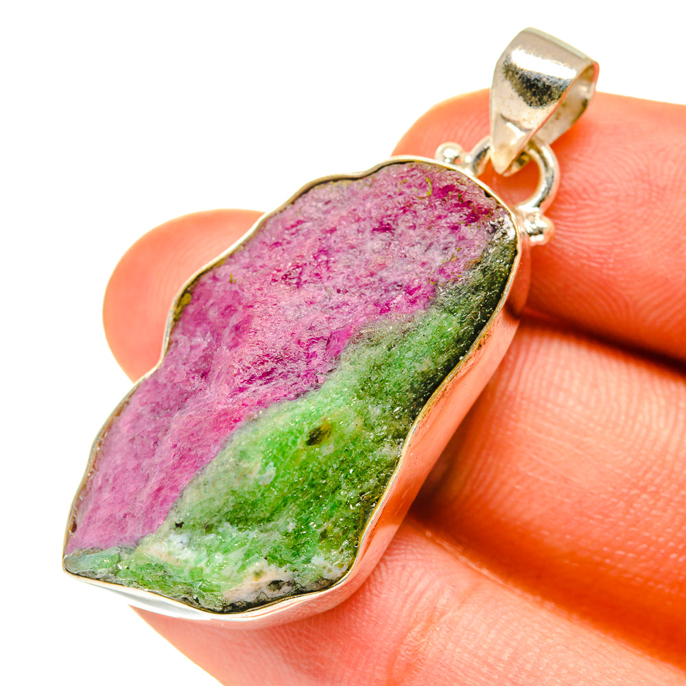 Ruby Zoisite Pendants handcrafted by Anasilvercos - PD3284