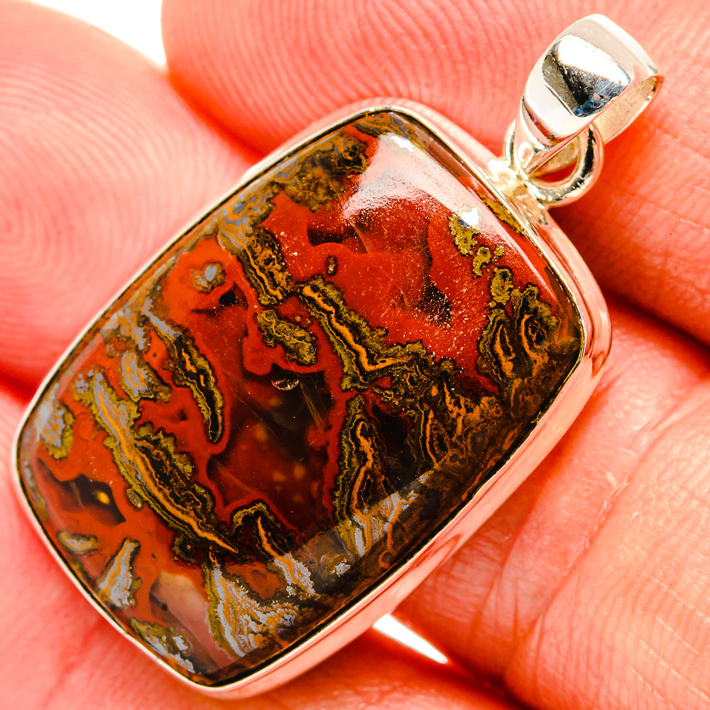 Moroccan Agate Pendants handcrafted by Anasilvercos - PD32853