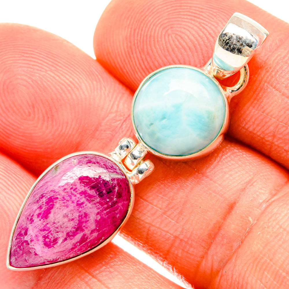 Ruby Pendants handcrafted by Anasilvercos - PD32863