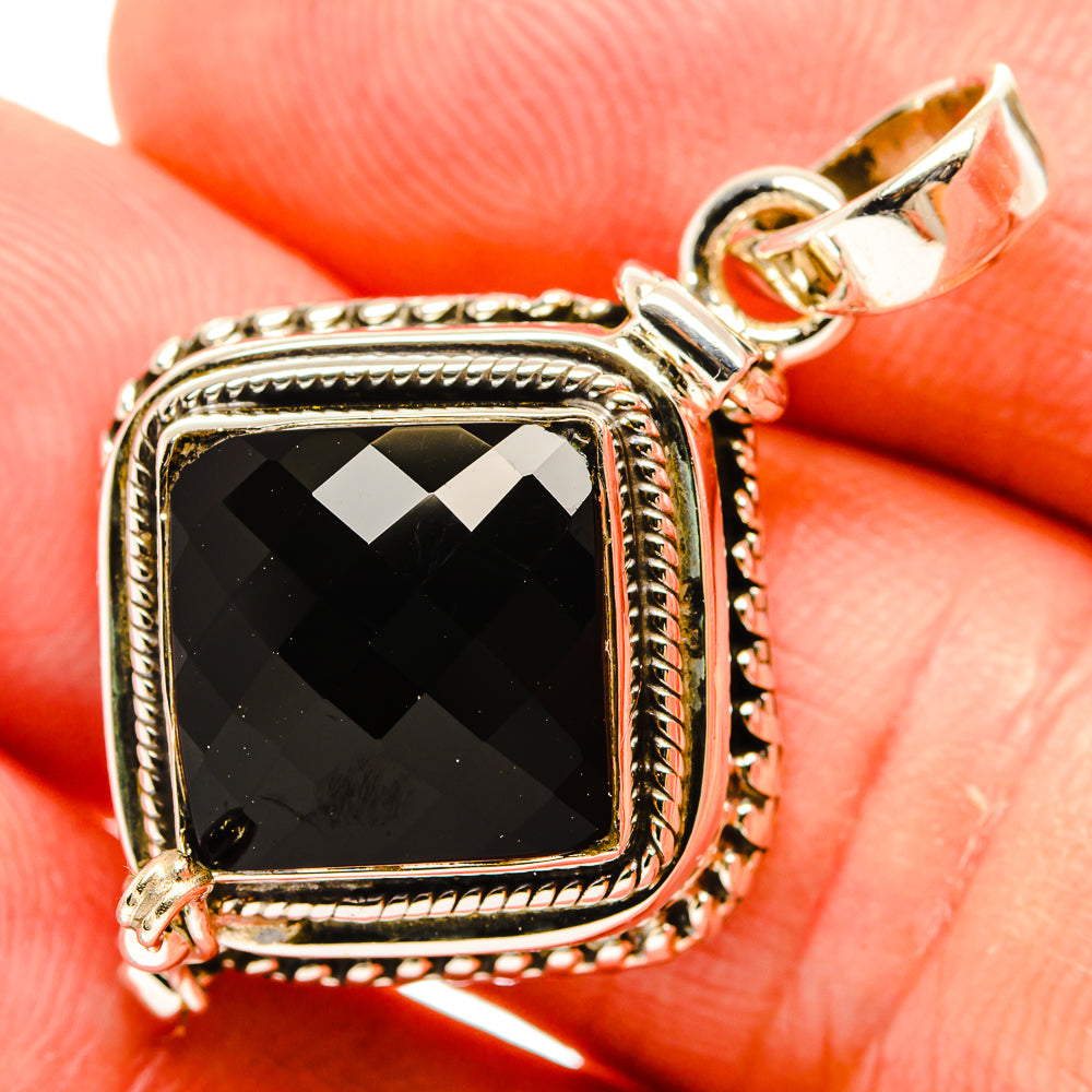 Black Onyx Pendants handcrafted by Anasilvercos - PD32910