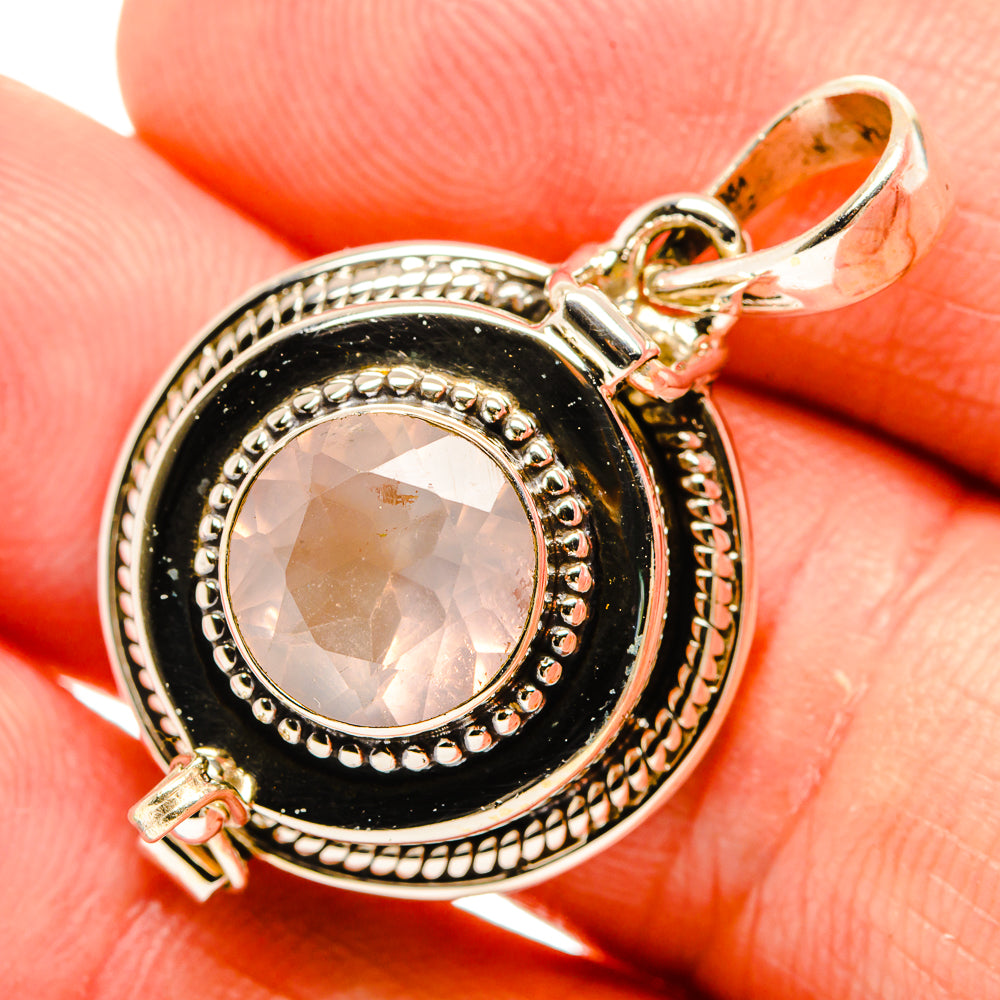 Rose Quartz Pendants handcrafted by Anasilvercos - PD32913