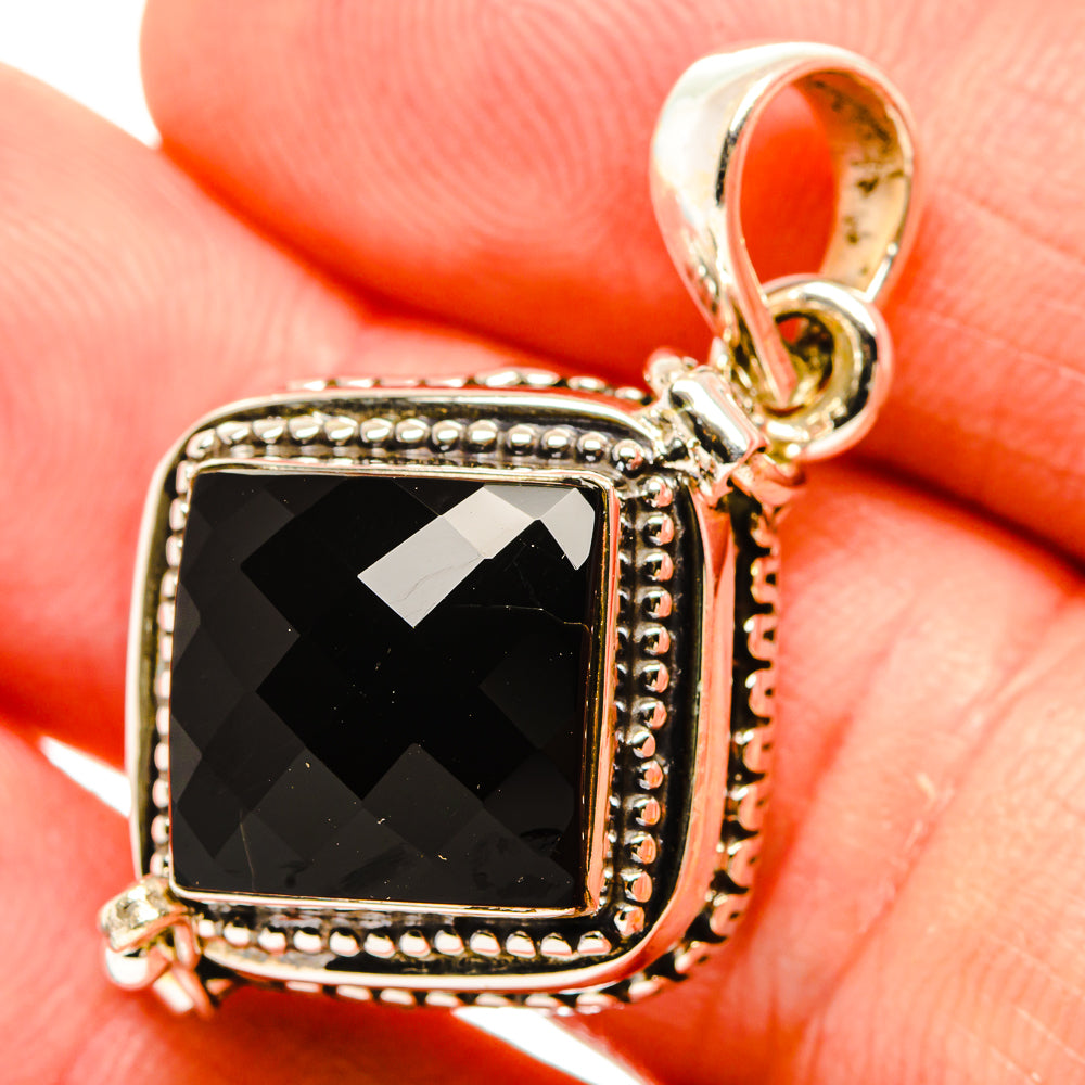 Black Onyx Pendants handcrafted by Anasilvercos - PD32914